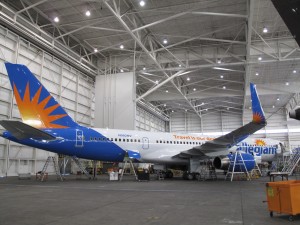One of Allegiant's new Boeing 757's with a livery update (N902NV)