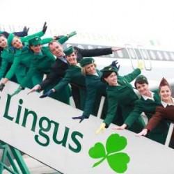 Flight crew on stairs. Photo by Aer Lingus.