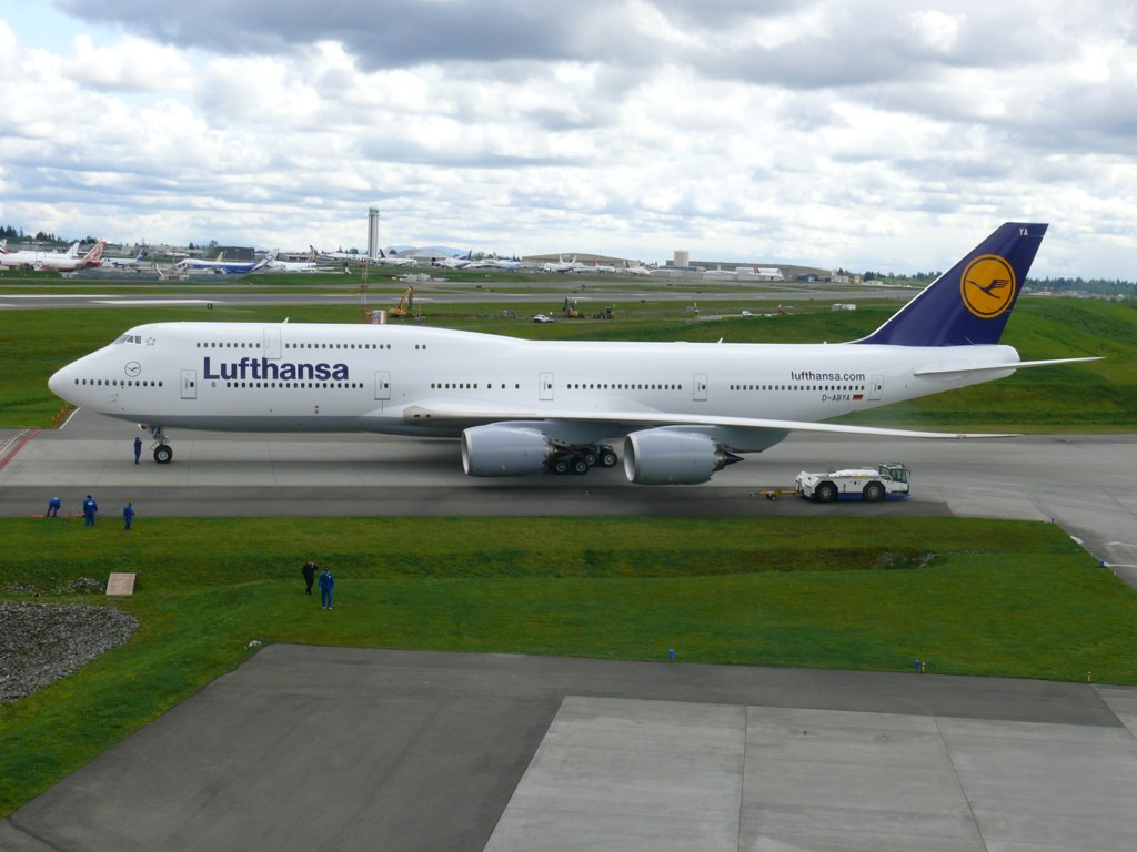 Lufthansa Airlines Takes Delivery Of Their First Boeing 747