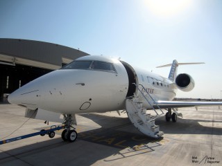 A Qatar Executive Jet Challenger 605 at Doha International Airport - Photo: Mal Muir airlinereporter.com