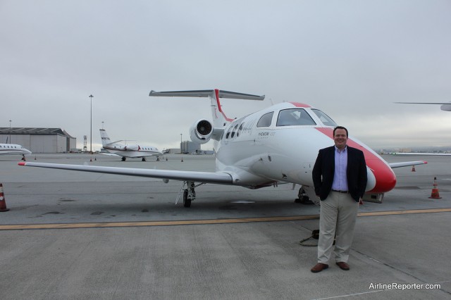 I did not have to fake that smile. On the tarmac at SFO after our JetSuite flight. 