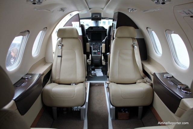 The Phenom 100's interior was designed by BMW and is actually pretty roomy.