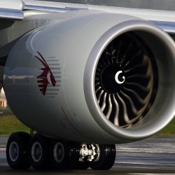 GE-90 engine as seen on the current Boeing 777-300ER. Photo by Brandon Farris.