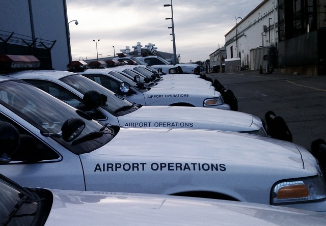 Airport operations is not just about airplanes. It takes hundreds of different vehicles to make an airport operate. Photo by Brandi Bell.