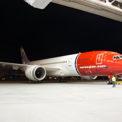 Norwegian Air's first Boeing 787 Dreamliner. Image from Norwegian.