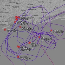 A whole bunch of go-arounds turned the JFK airspace into a tangled web of flight paths