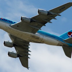 A Korean Air Airbus A380 visits me at home