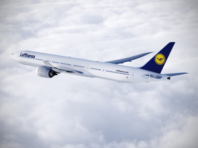 Composite image of a Lufthansa Boeing 777-9X. Image via Lufthansa
