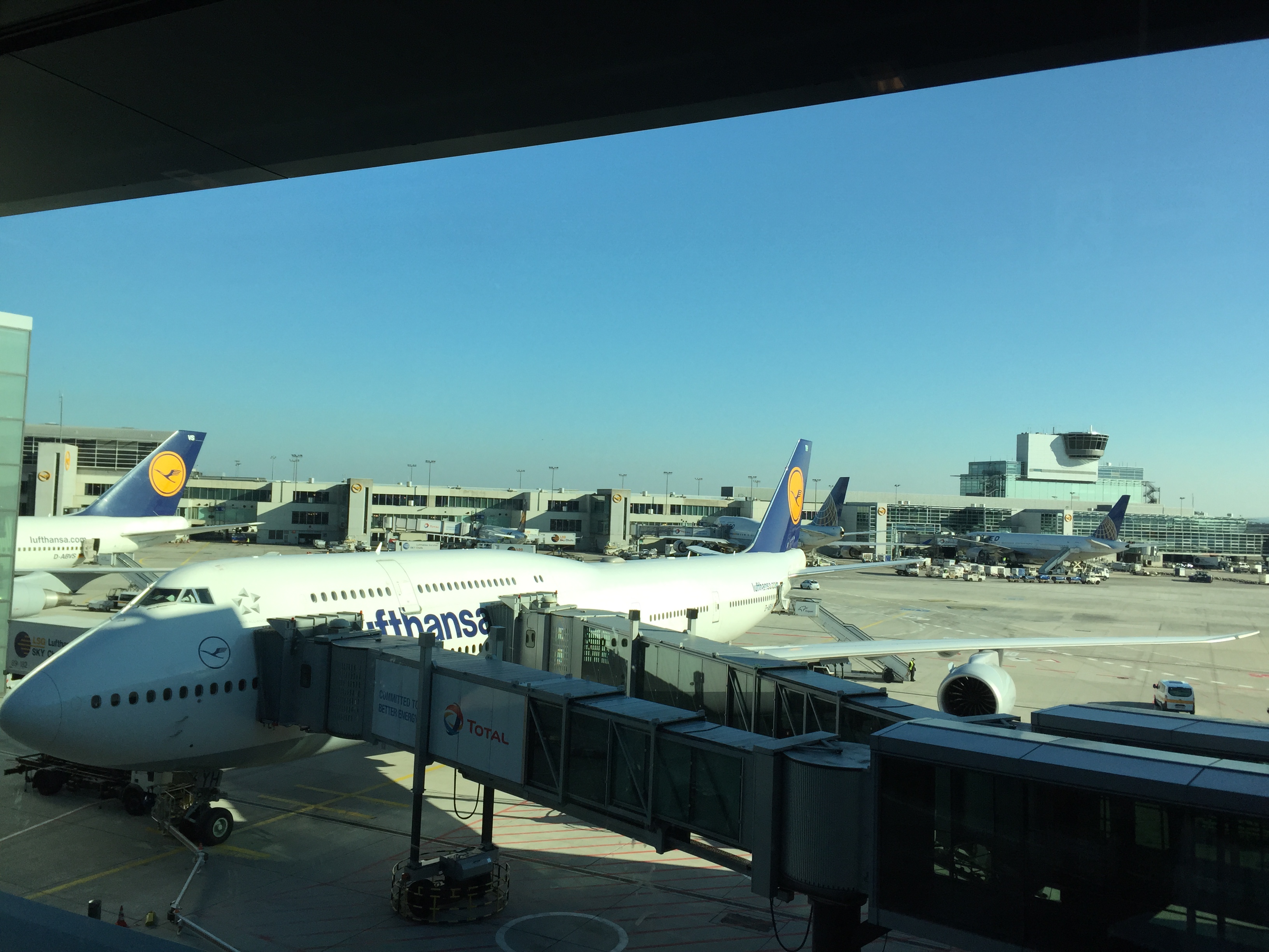 Flying Business Class On The Upper Deck Of A Lufthansa