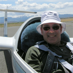 Howard getting ready to go gliding in an LS-4A, in Minden, NV