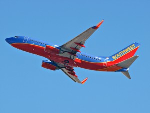 Southwest Airlines Boeing 737 heading out of Las Vegas
