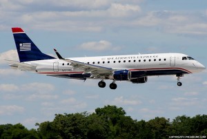 US Airways E-Jet, much like the one used on flight 3203. Thanks Dan!