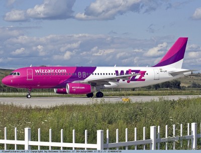 WizzAir Wizz Air Airbus A320 in all its pink and purple glory!