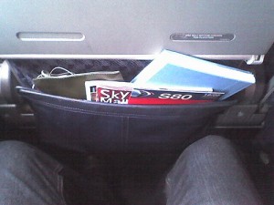 Seatback pocket with BAD, BAD things in it.