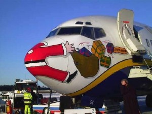 Ryanair always loves making waves. Hitting Santa will do it. 