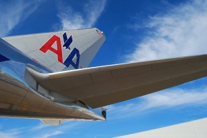 Tail of an American Airlines Boeing 777