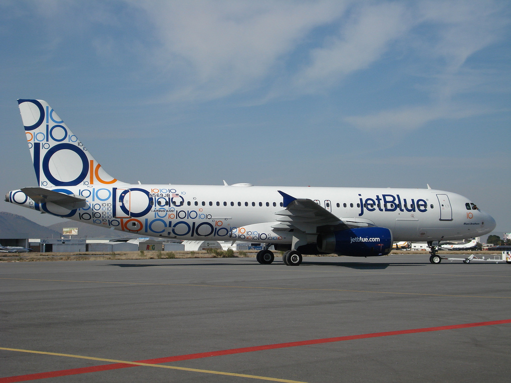 JetBlue's special 10th Anniversary livery.