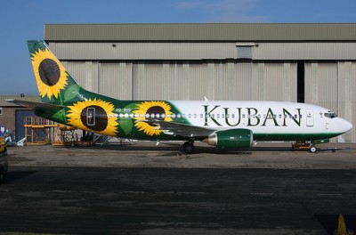 Kuban Airlines Boeing 737-300 (VQ-BHD) with sunflower livery