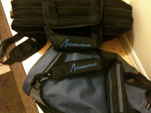My custom luggage handles...yes I am a nerd.