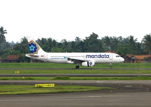 Mandala Airbus A320-232 (PK-RME) at Jakarta Soekarno-Hatta Internationl Airport