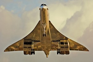 British Airways Concorde landing at Heathrow in 2003.