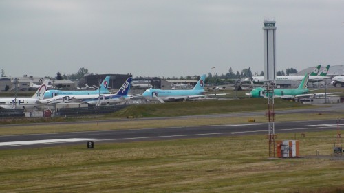 Paine Field on Friday from the Future of Flight Strato Deck