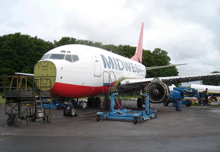 Midwest's 737-600 was the second NG to be disassembled after a Ryanair 737-800 © Air Salvage International