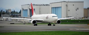 Japan Airlines 767-300 at Paine Field