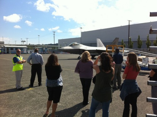 F-22 at Boeing Field