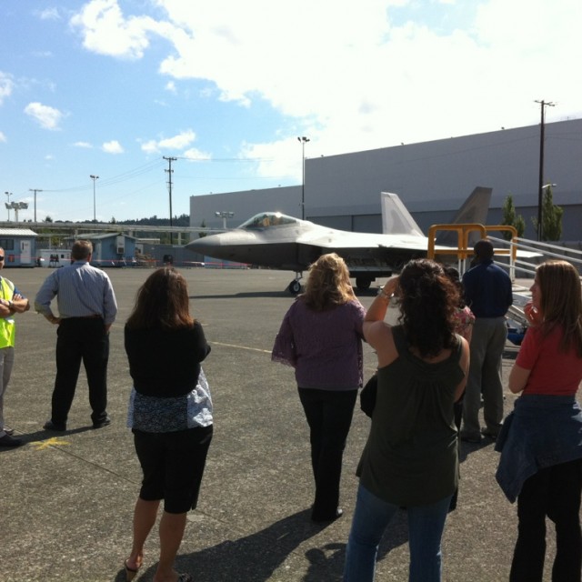 F-22 at Boeing Field