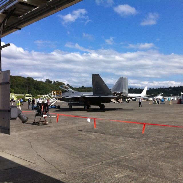F-22 at Boeing Field