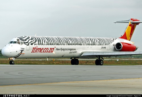 1Time MD-83 with Zebra Livery.