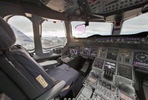 Why settle only for an image of an Airbus A380 cockpit? Click to get a full 360 view.