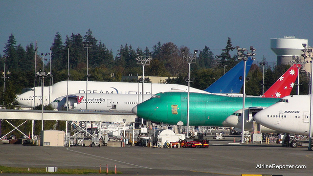 That's a lot of eye candy at Boeing's fuel dock
