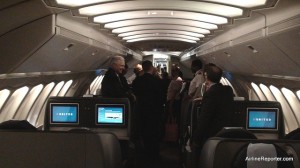 Ah. The upper deck of a Boeing 747-400. Great seats, total exclusivity and an amazing view