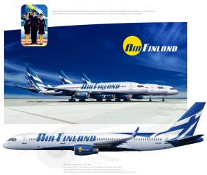 Air Finland's new livery on a Boeing 757