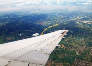 Flying over London