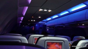The lights really create a unique and pleasing atmosphere in the main cabin.