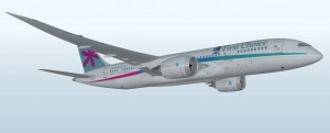 Boeing 787 in First Choice livery. Photo from NewPlane.com