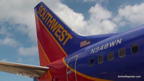 Southwest Airlines tail at Oshkosh 2010