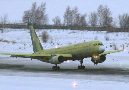 The TU-204SM during her first flight. Photo by Tupolev via FlightGlobal