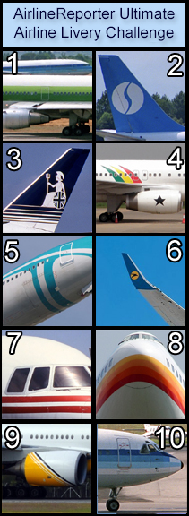You think you have the livery skills to tell what airlines are in these photos?