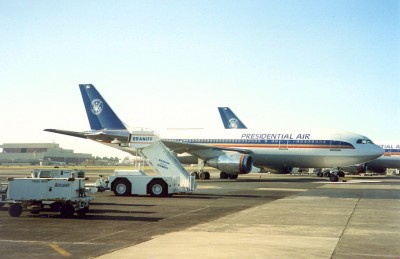 Presidential Air, Airbus A300B4-203. Check out those Braniff stairs.