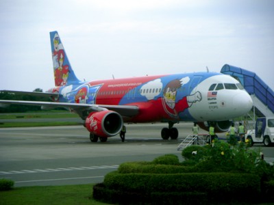 Air Asia Airbus A320 with Junior Jet Club livery