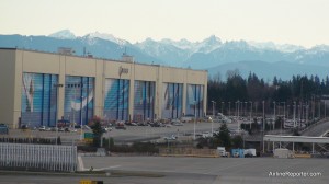 Boeing facility at Paine Field where the Boeing 767, 777, 747 and 787 are made.