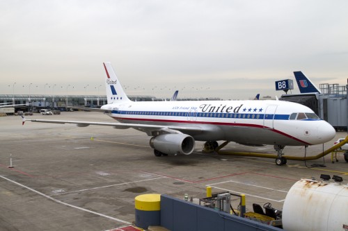 United Airlines Retro Livery. Photo by Eric Dunetz