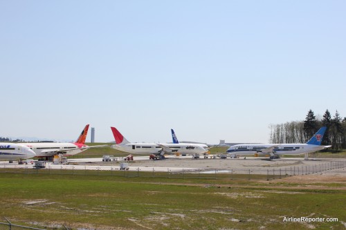 JAL, ANA and China Southern 787 Dreamliners