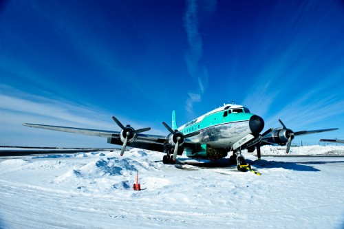 Buffalo Airway's DC-4, staring in their show Ice Pilots.