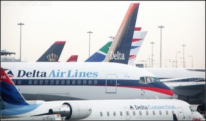 Bunch of traffic at New York's JFK Airport.