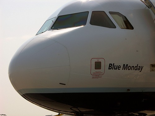 The nose of a Jetblue Airbus A320